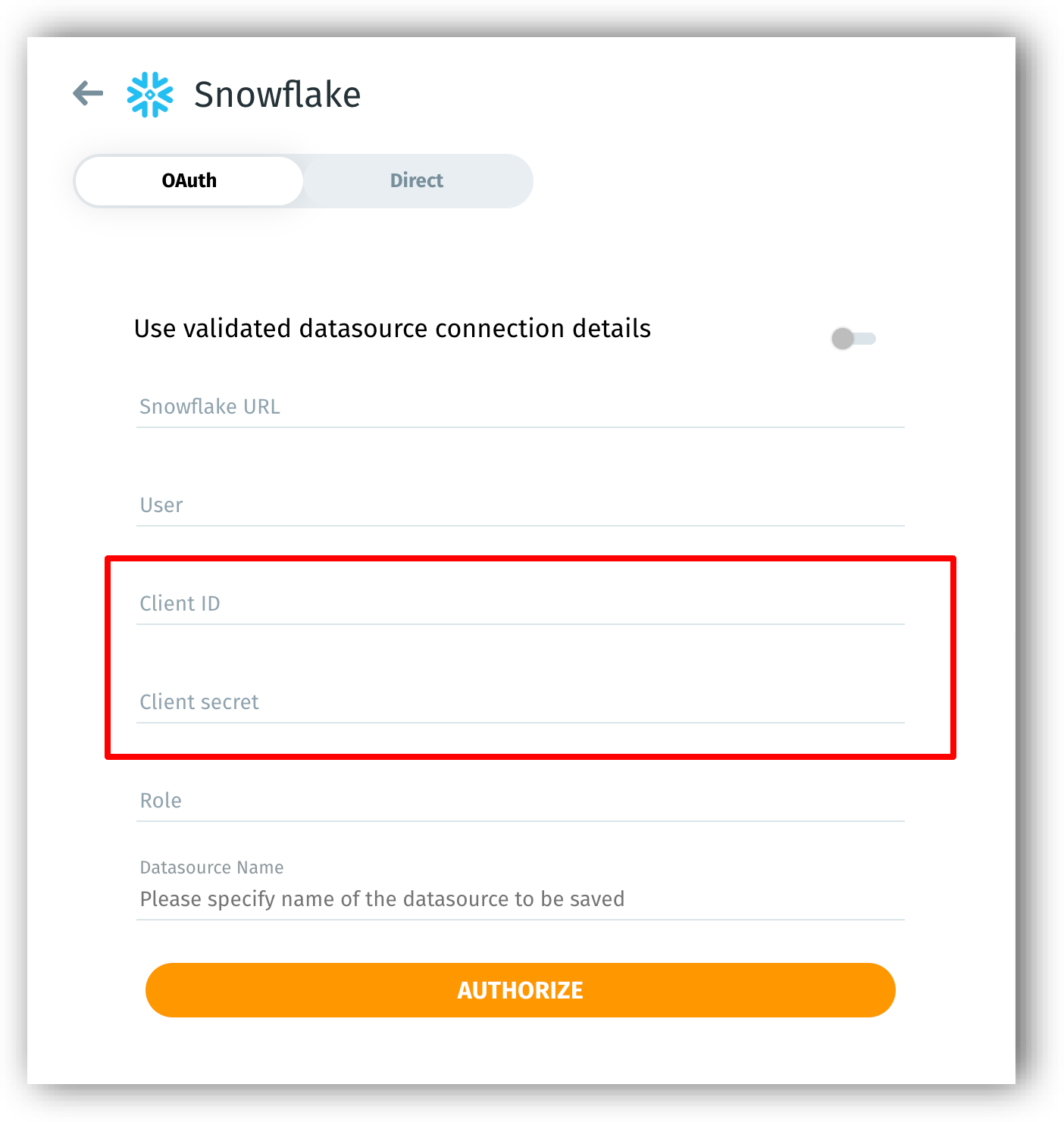 OAuth-based authentication for Snowflake